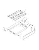 Drawer and rack parts