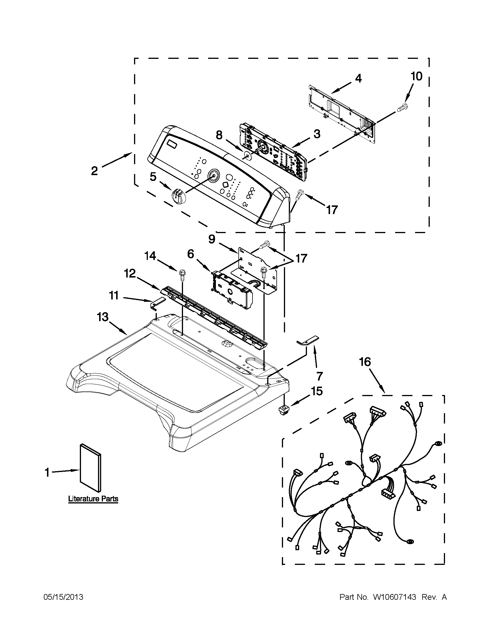 Top and console parts