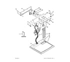 Maytag MGDC300XW3 top and console parts diagram