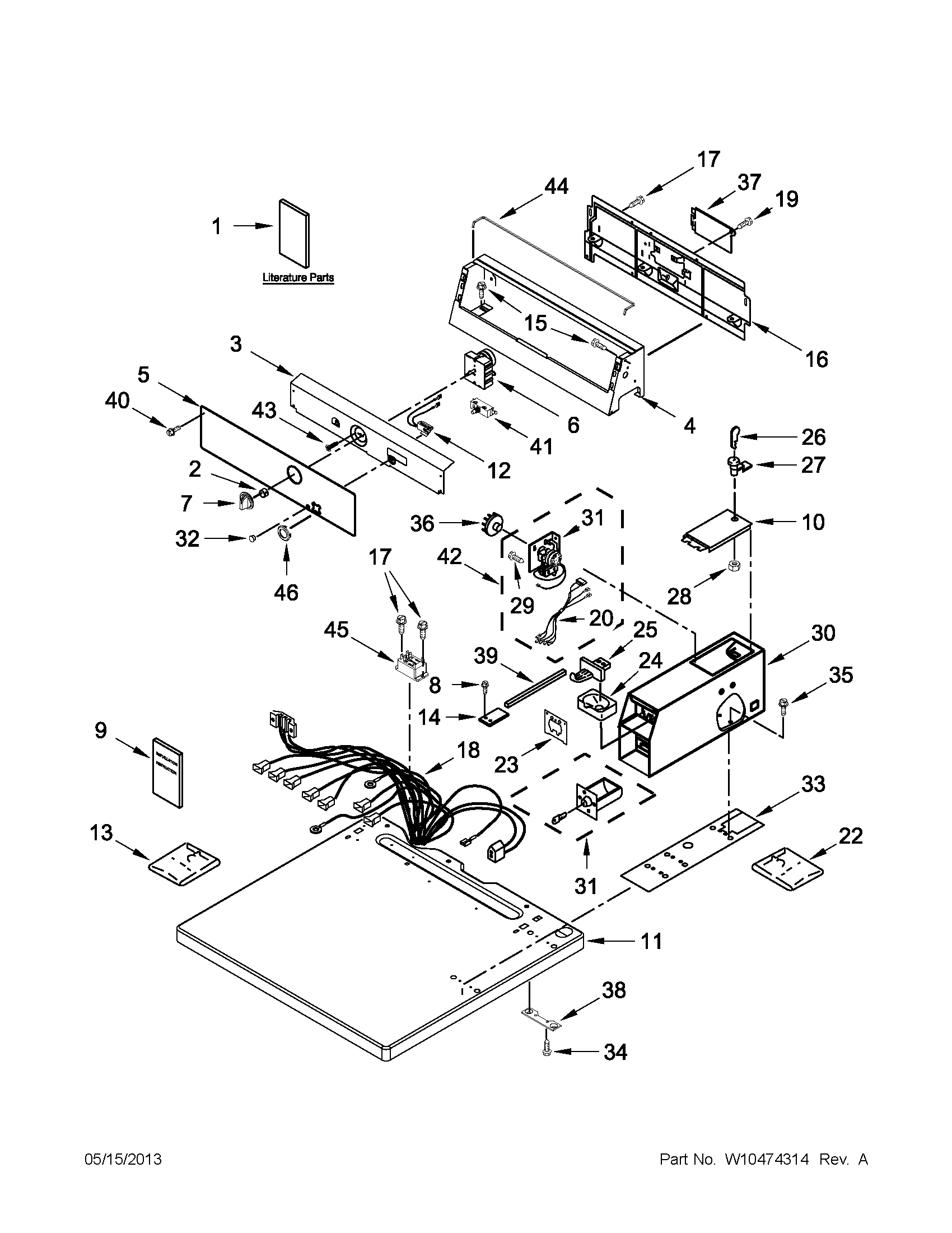 Top and console parts
