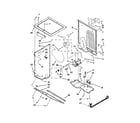 Whirlpool WGT3300XQ2 dryer cabinet and motor parts diagram