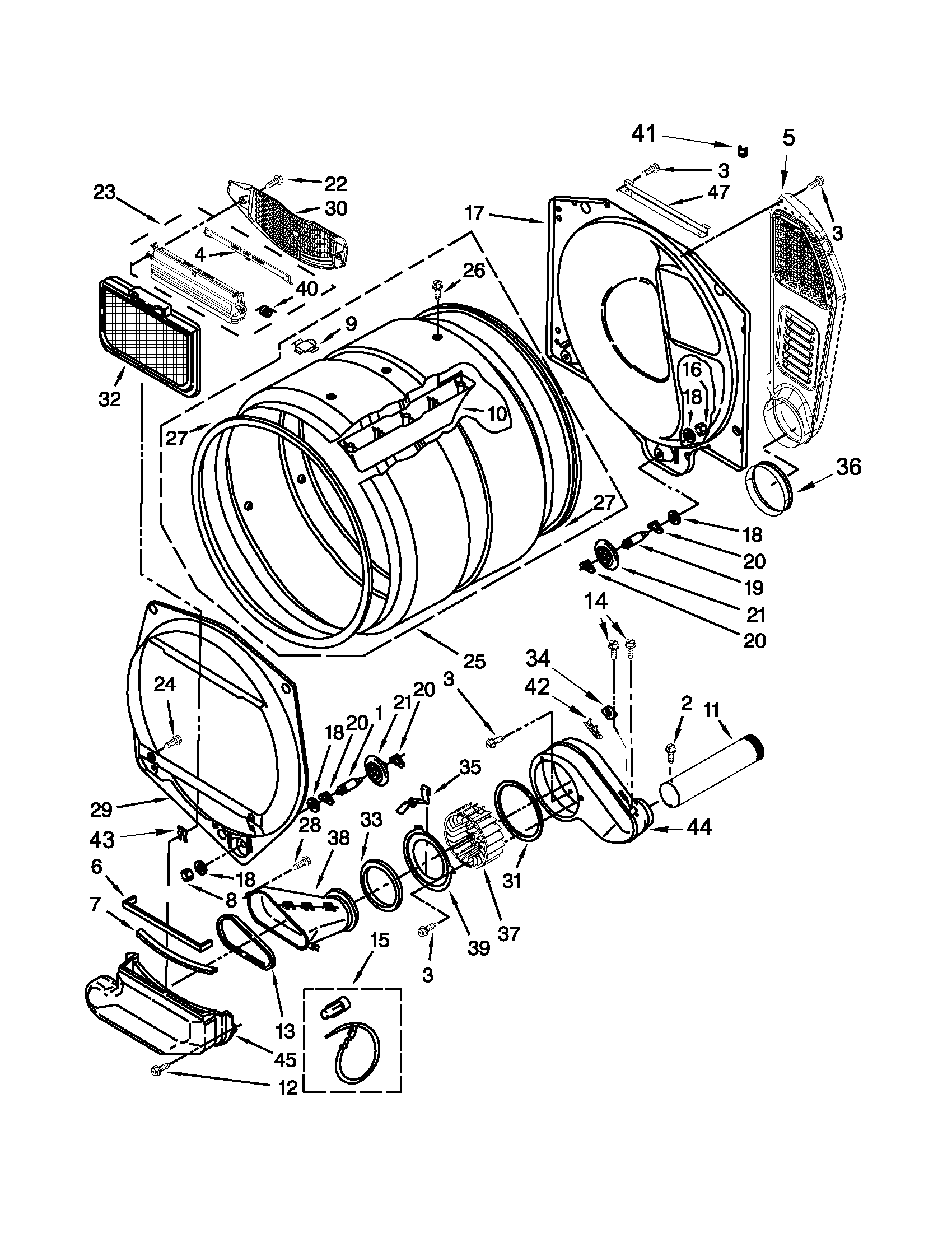 Dryer bulkhead parts