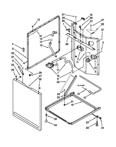 Washer cabinet parts