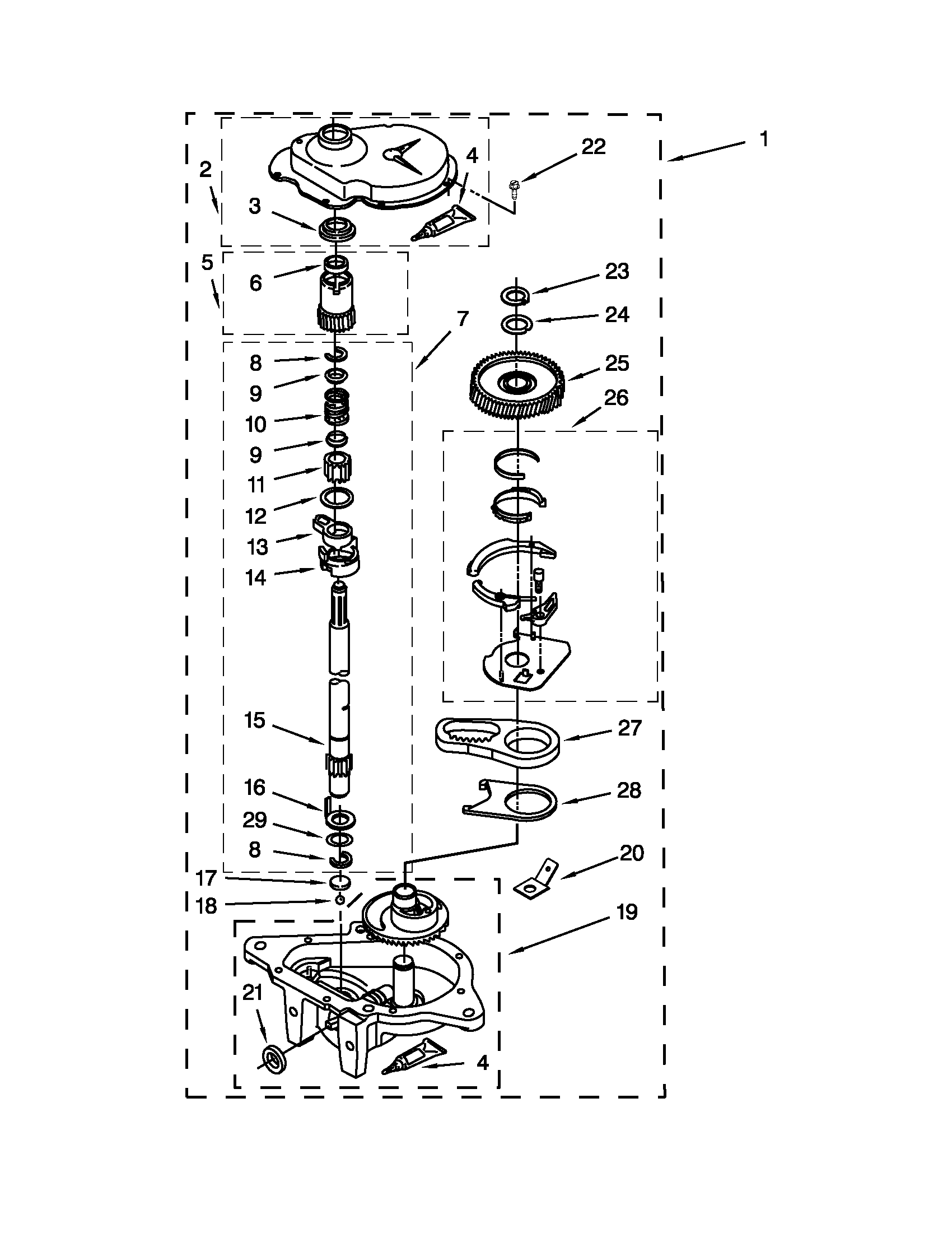 Gearcase parts