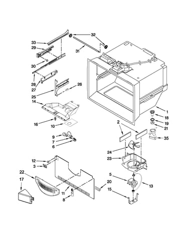Freezer liner parts