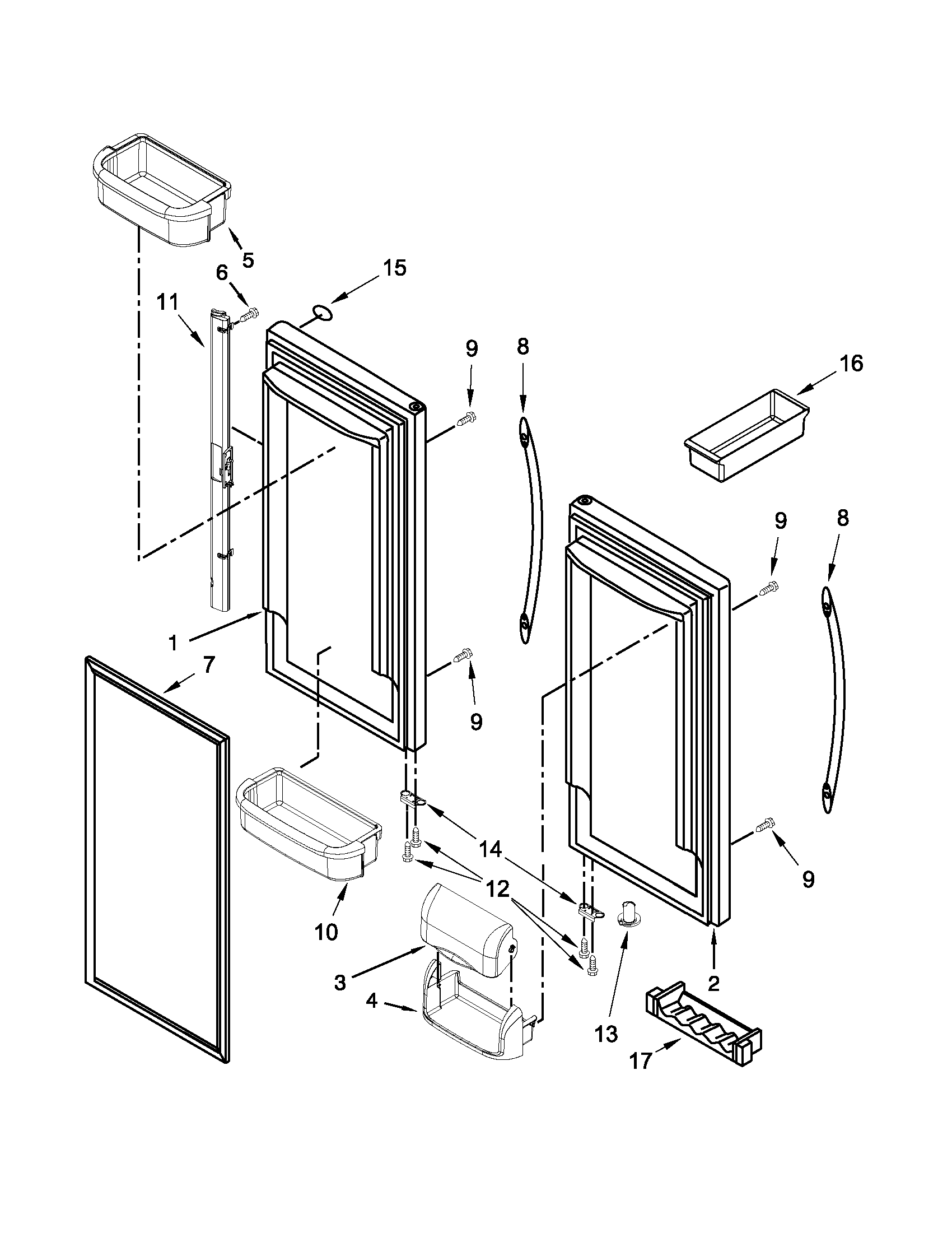 REFRIGERATOR DOOR PARTS