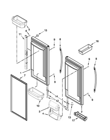 Refrigerator door parts