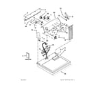 Whirlpool WGD4900XW4 top and console parts diagram