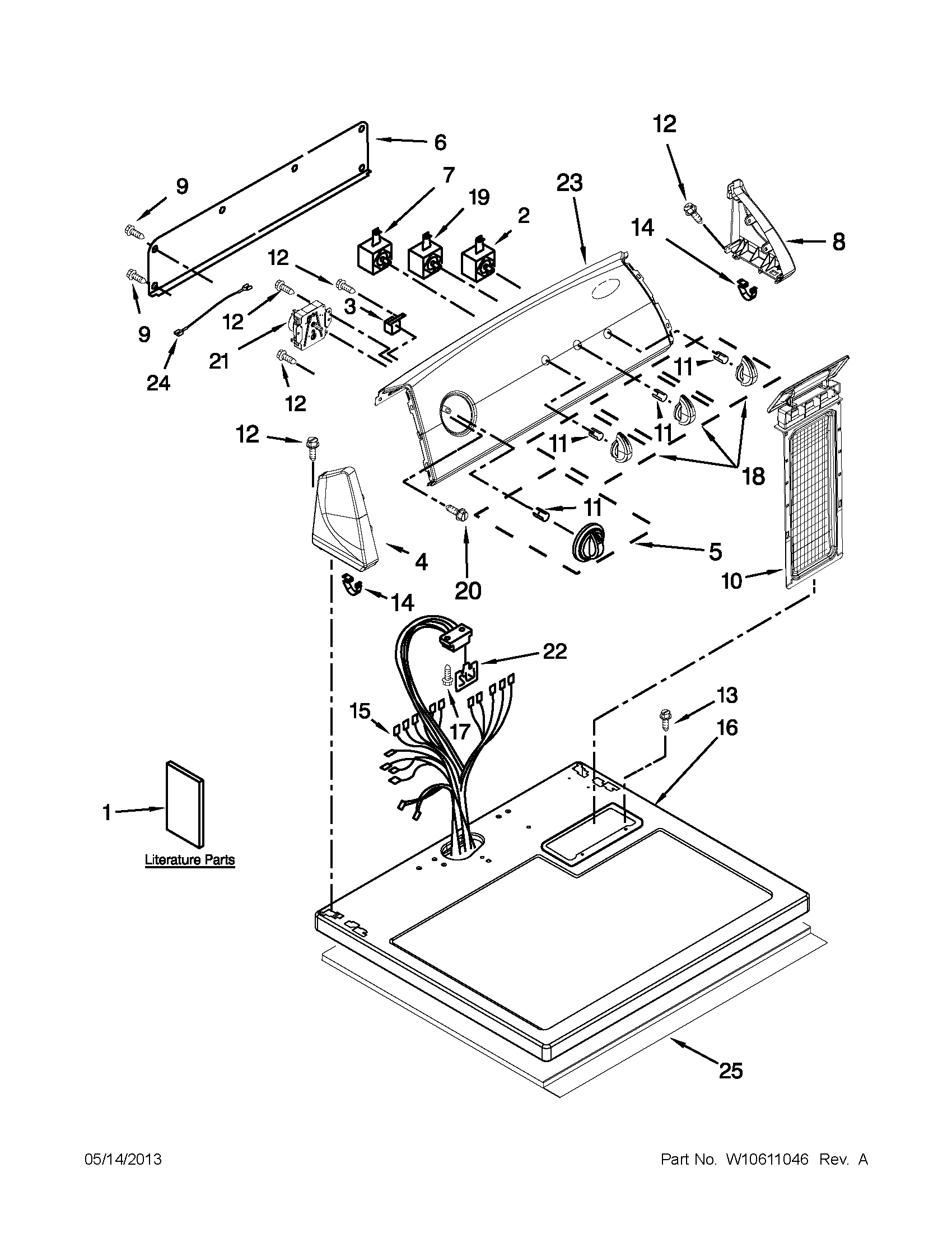 Top and console parts