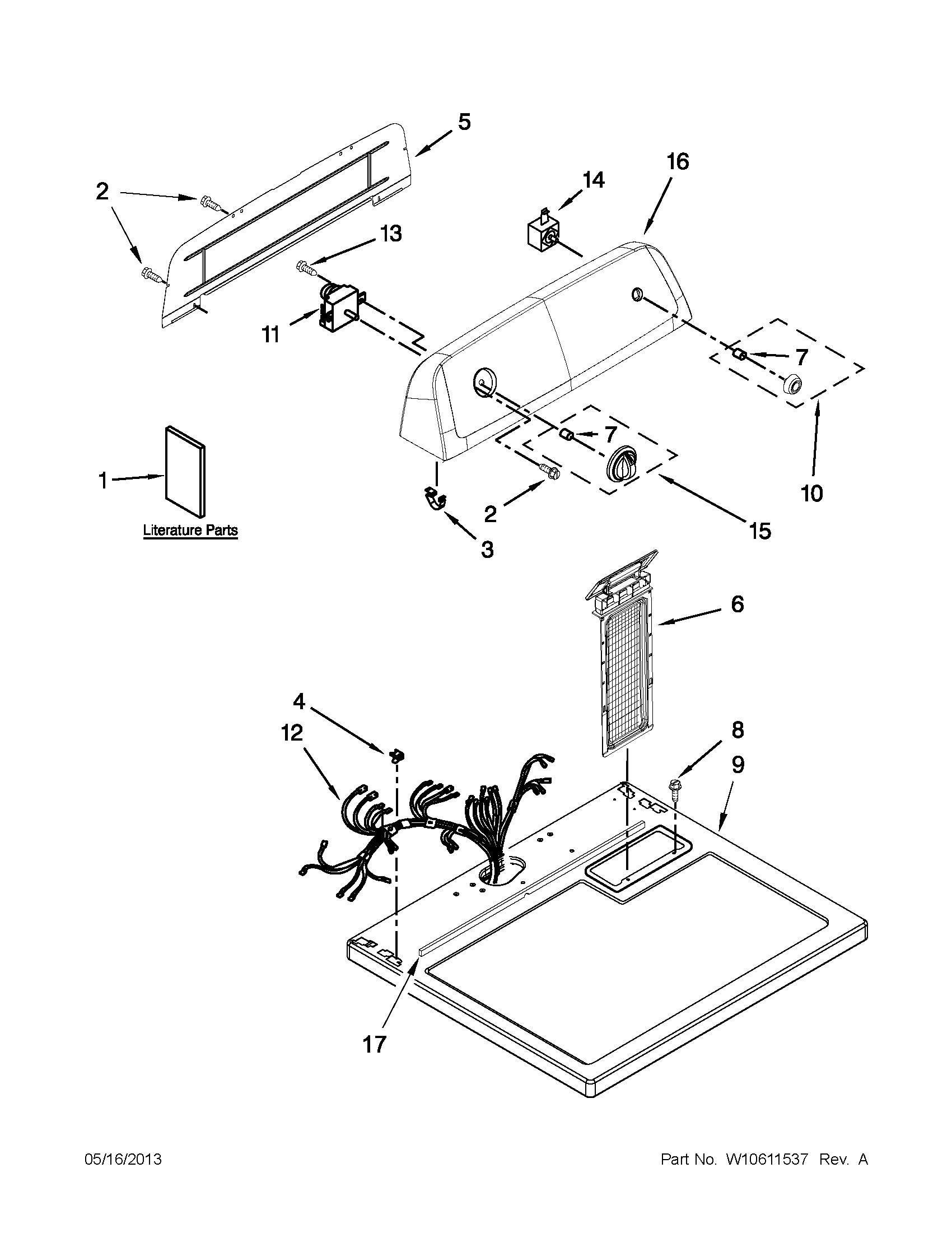 Top and console parts