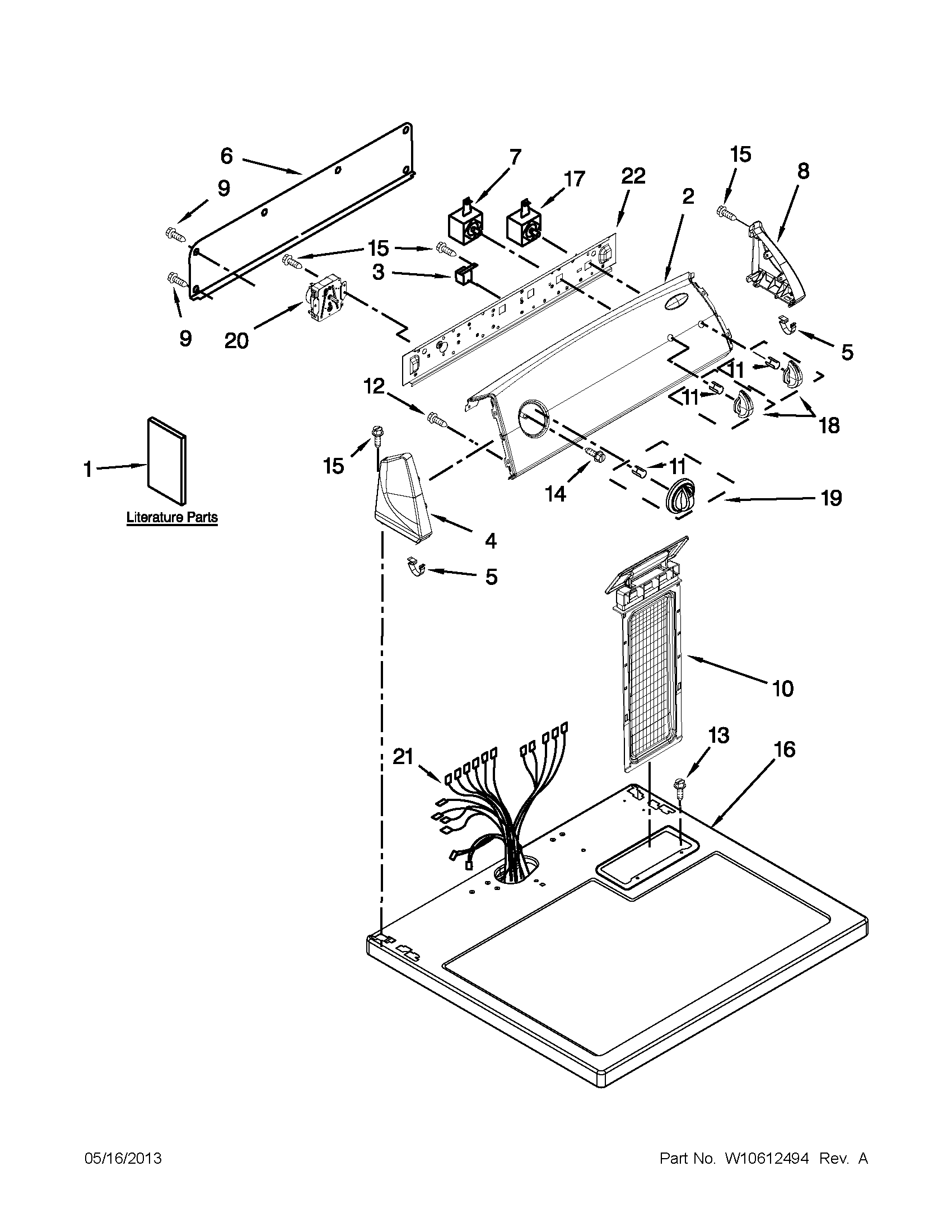 Top and console parts
