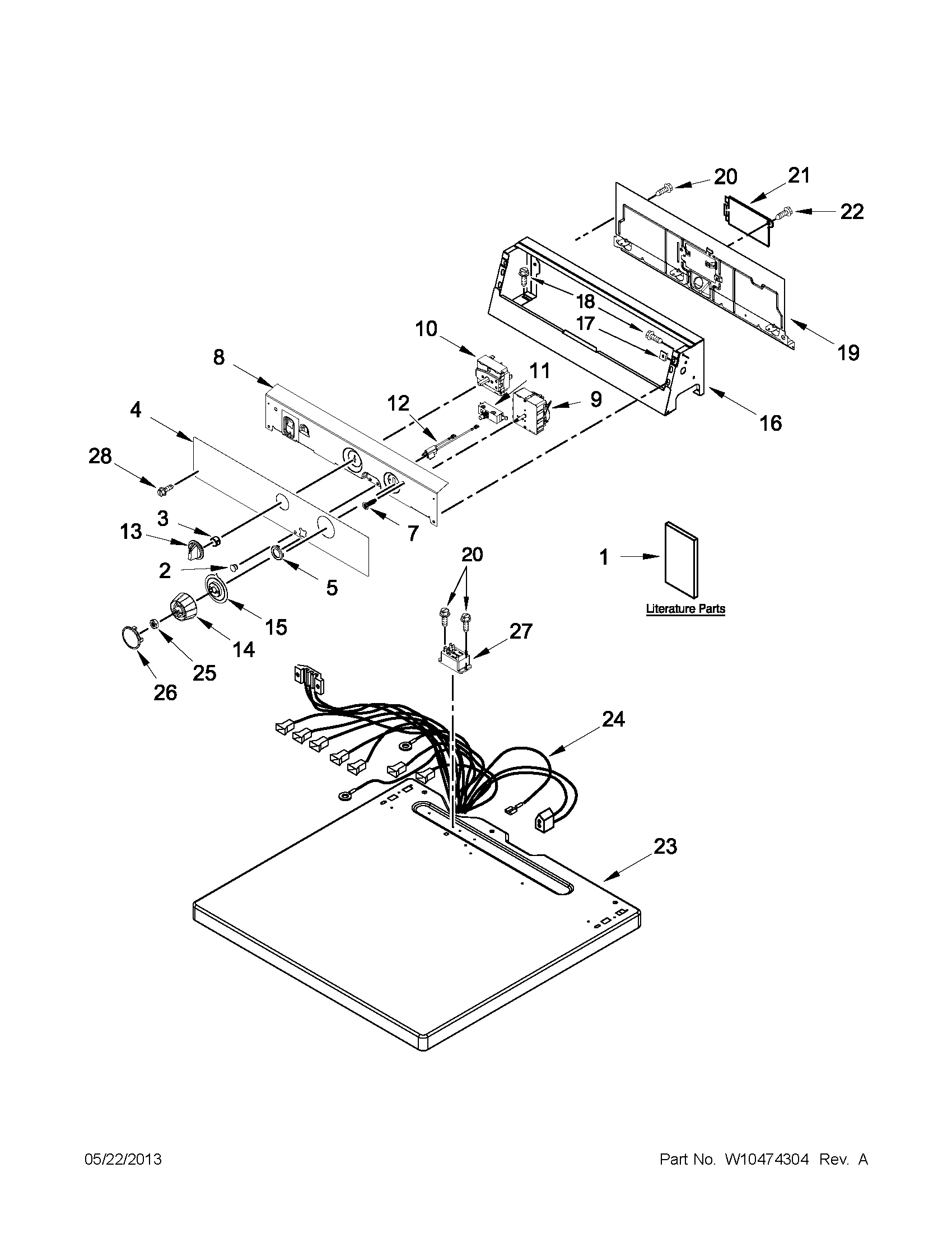 Top and console parts