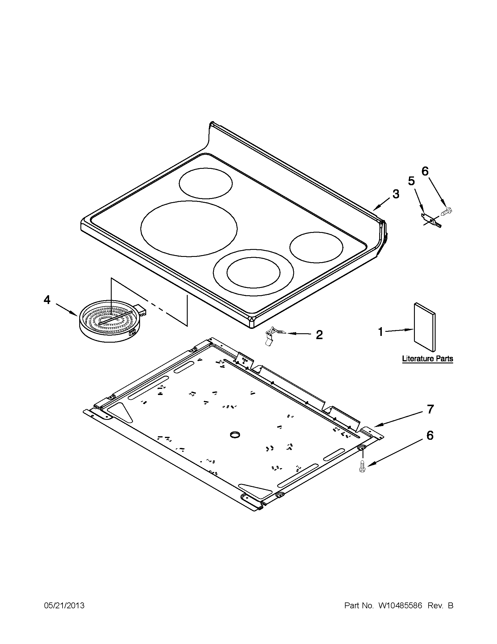 Cooktop parts