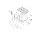 Maytag YMER7765WS3 drawer and broiler parts diagram