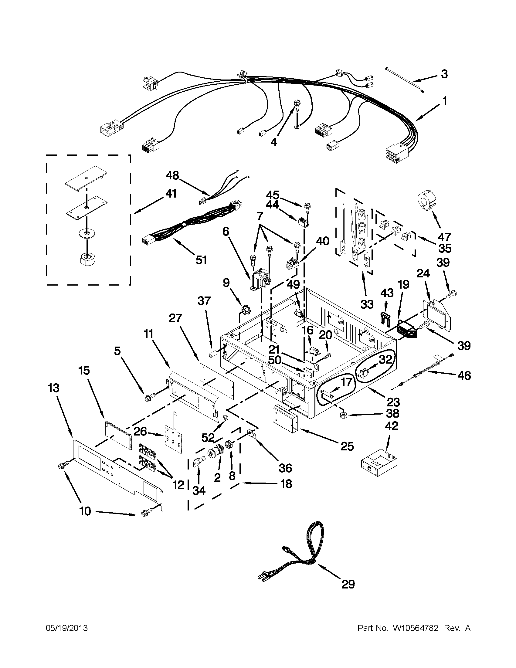 Control panel and separator parts