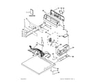 Maytag MDG17CSBGW3 top and console parts diagram