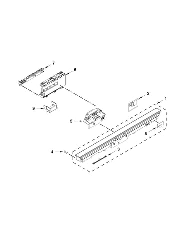 Control panel and latch parts