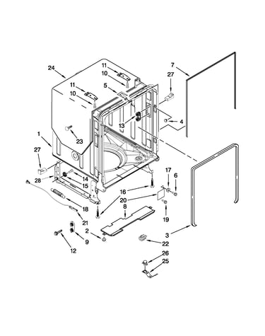 Tub and frame parts