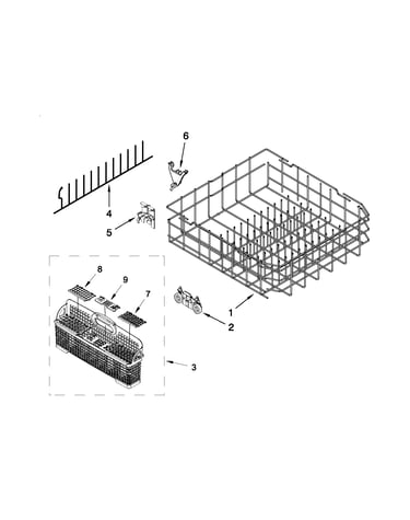 Lower rack parts