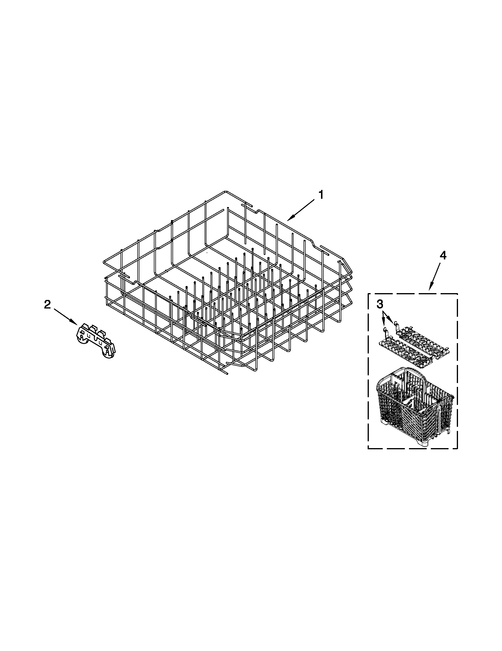 Lower rack parts