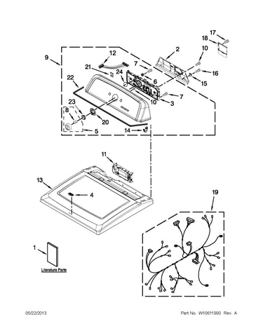 Top and console parts