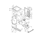 Maytag MGT3800XW2 dryer cabinet and motor parts diagram