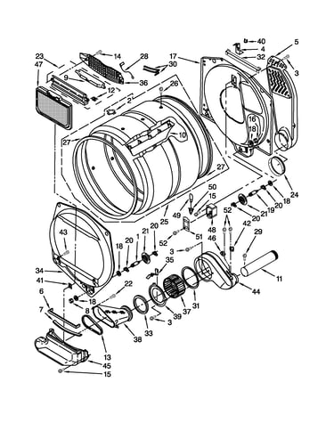 Dryer bulkhead parts