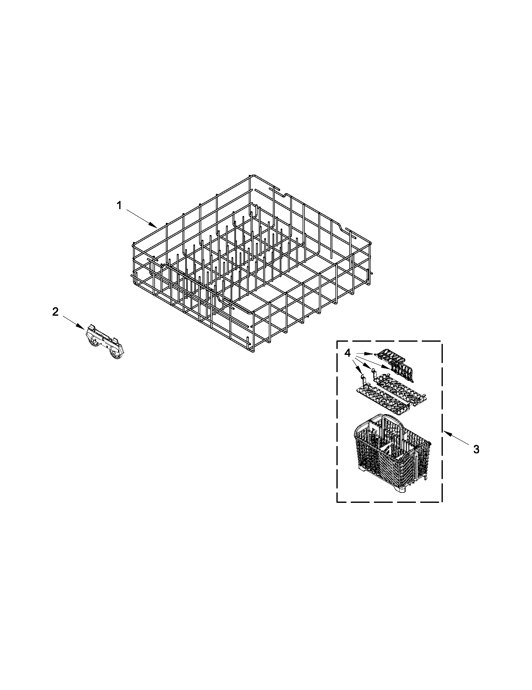 Lower rack parts