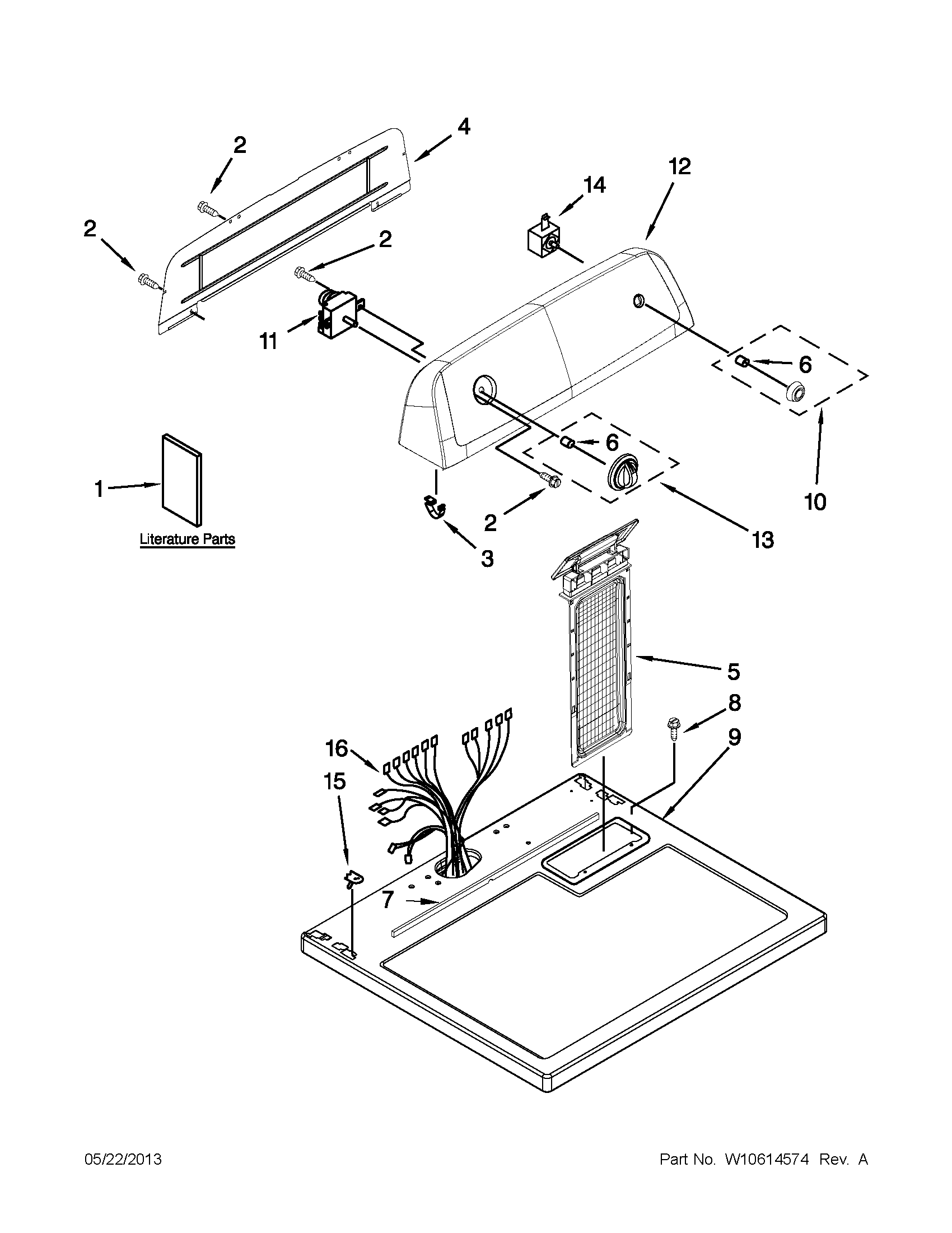 Top and console parts