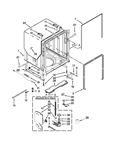 Tub and frame parts