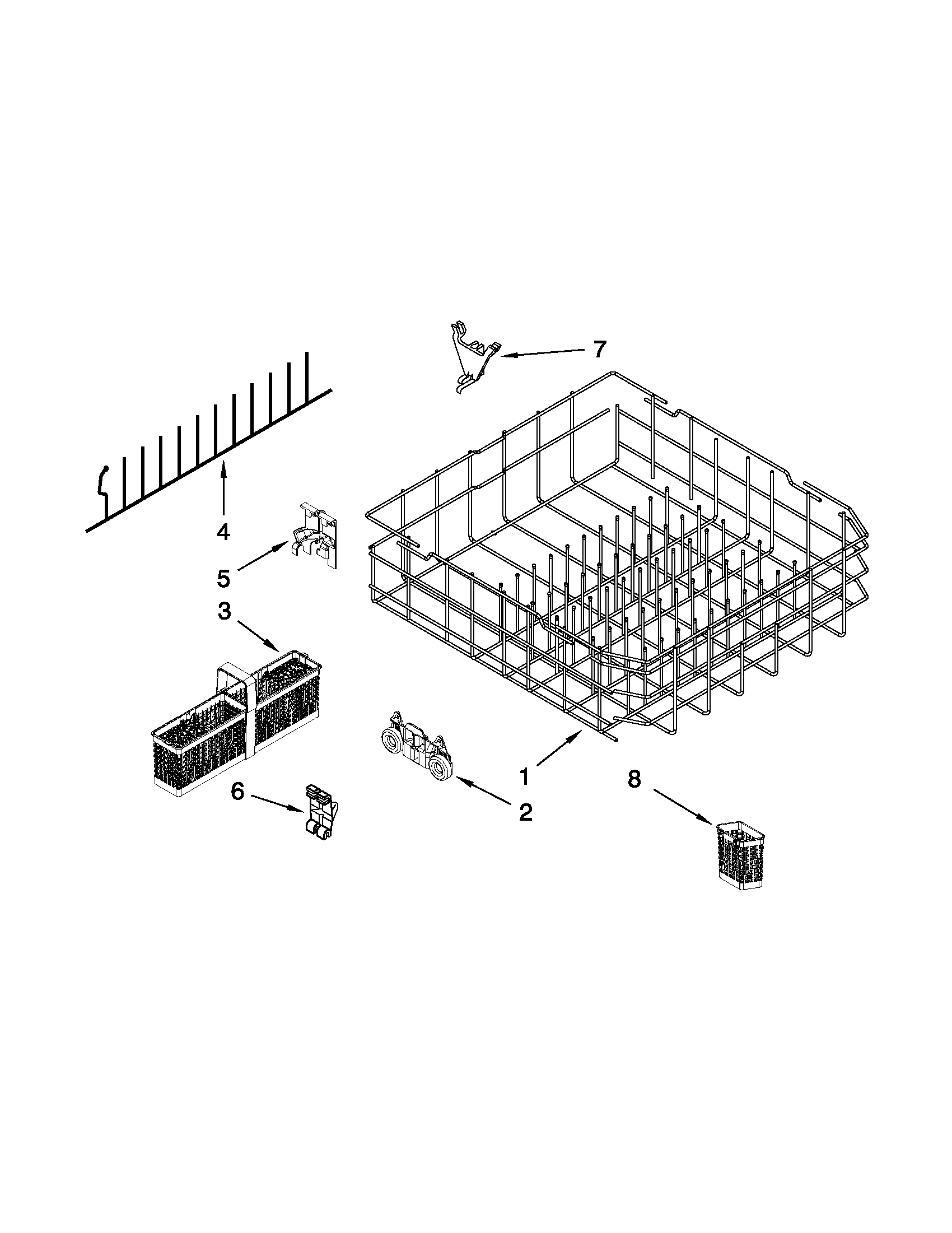 Lower rack parts