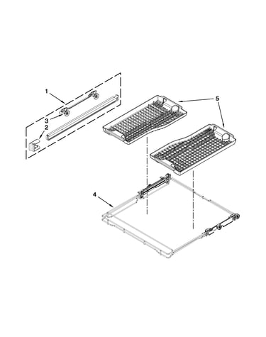 Third level rack and track parts