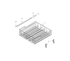 Ikea IUD3100BW1 upper rack and track parts diagram