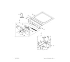 Whirlpool WGD9050XW2 top and console parts diagram