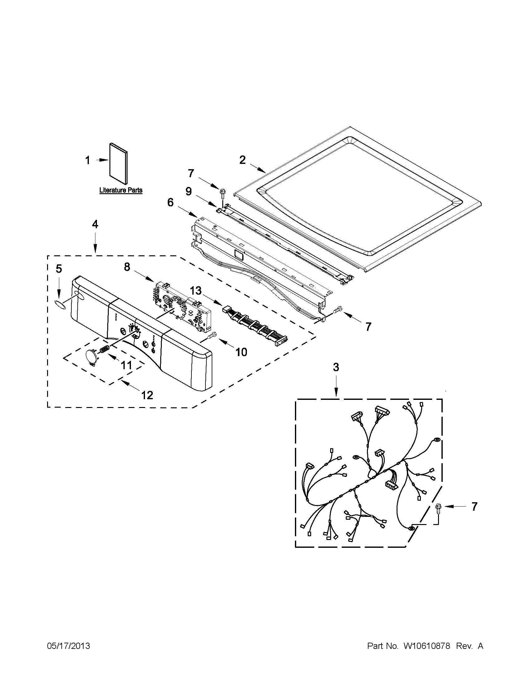 Top and console parts