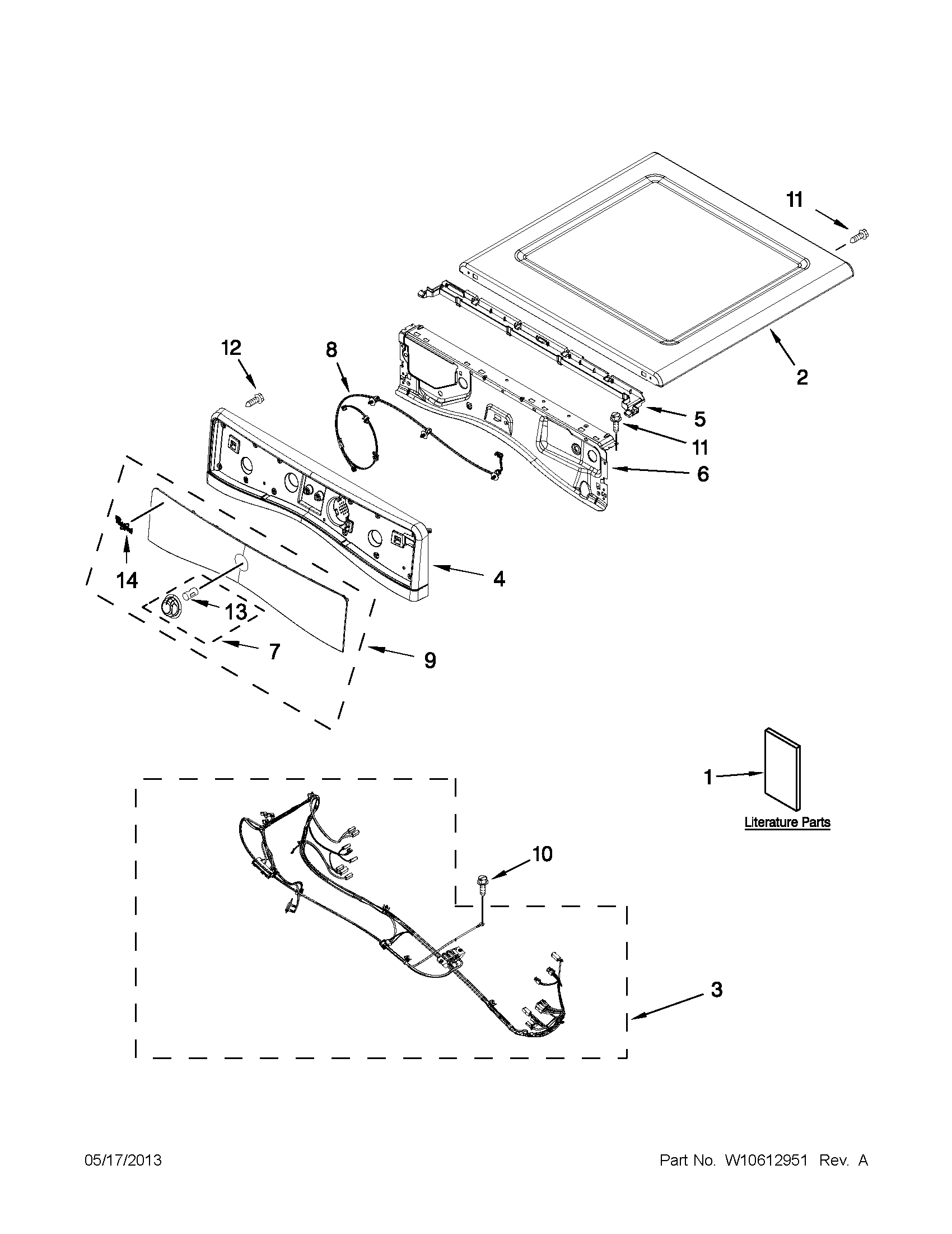 Top and console parts