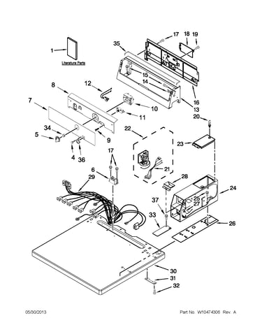 Top and console parts