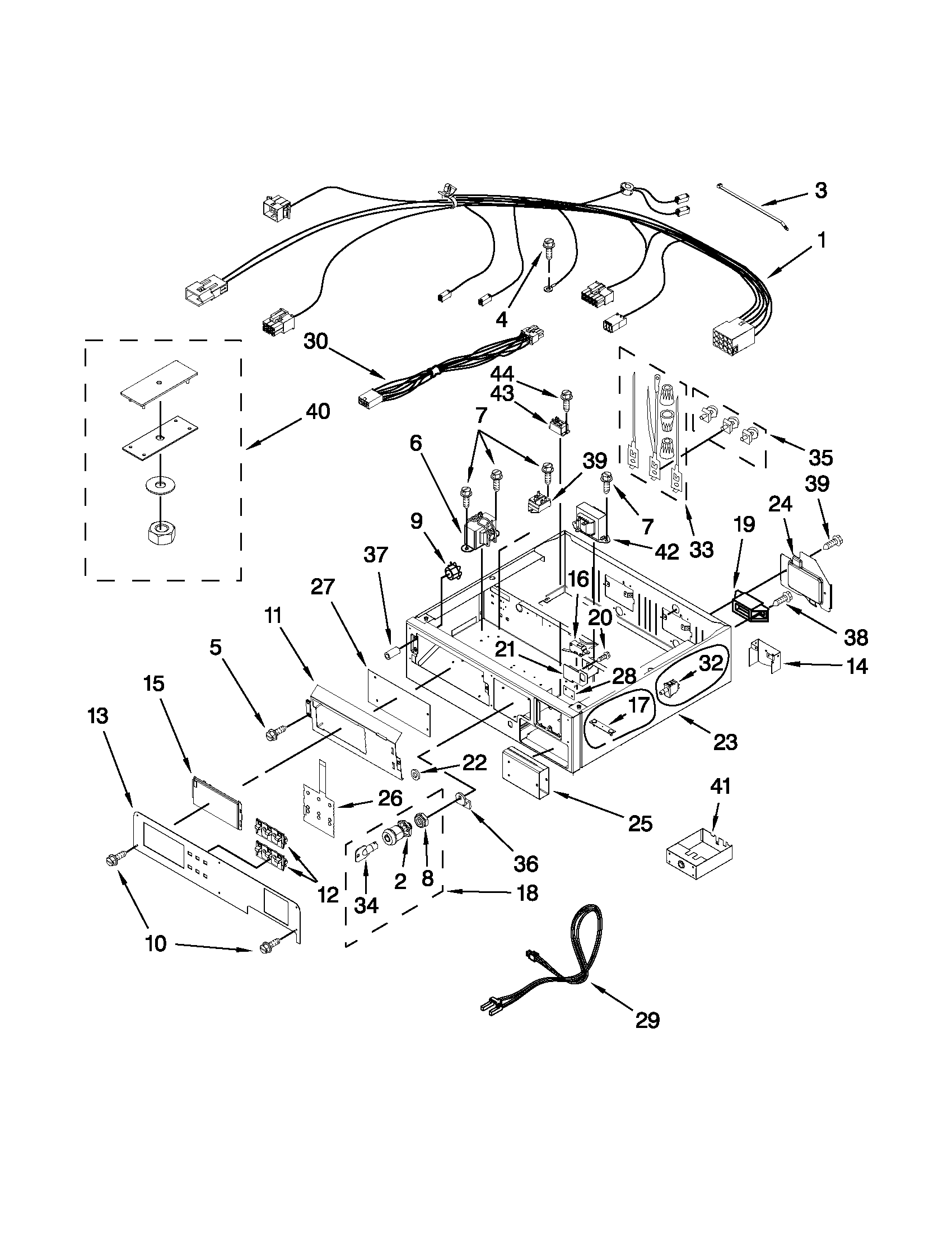 Control panel and separator parts