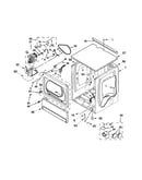 Upper cabinet and front panel parts