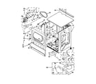 Maytag MLG24PDAGW4 upper cabinet and front panel parts diagram
