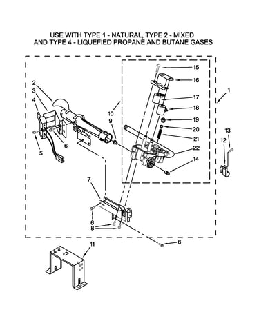 W10096909 burner assembly parts