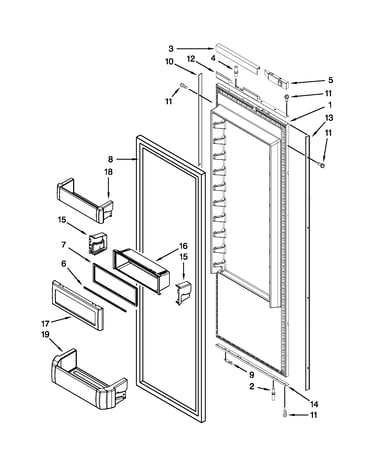 Refrigerator door parts