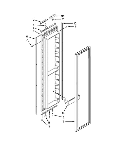 Freezer door parts