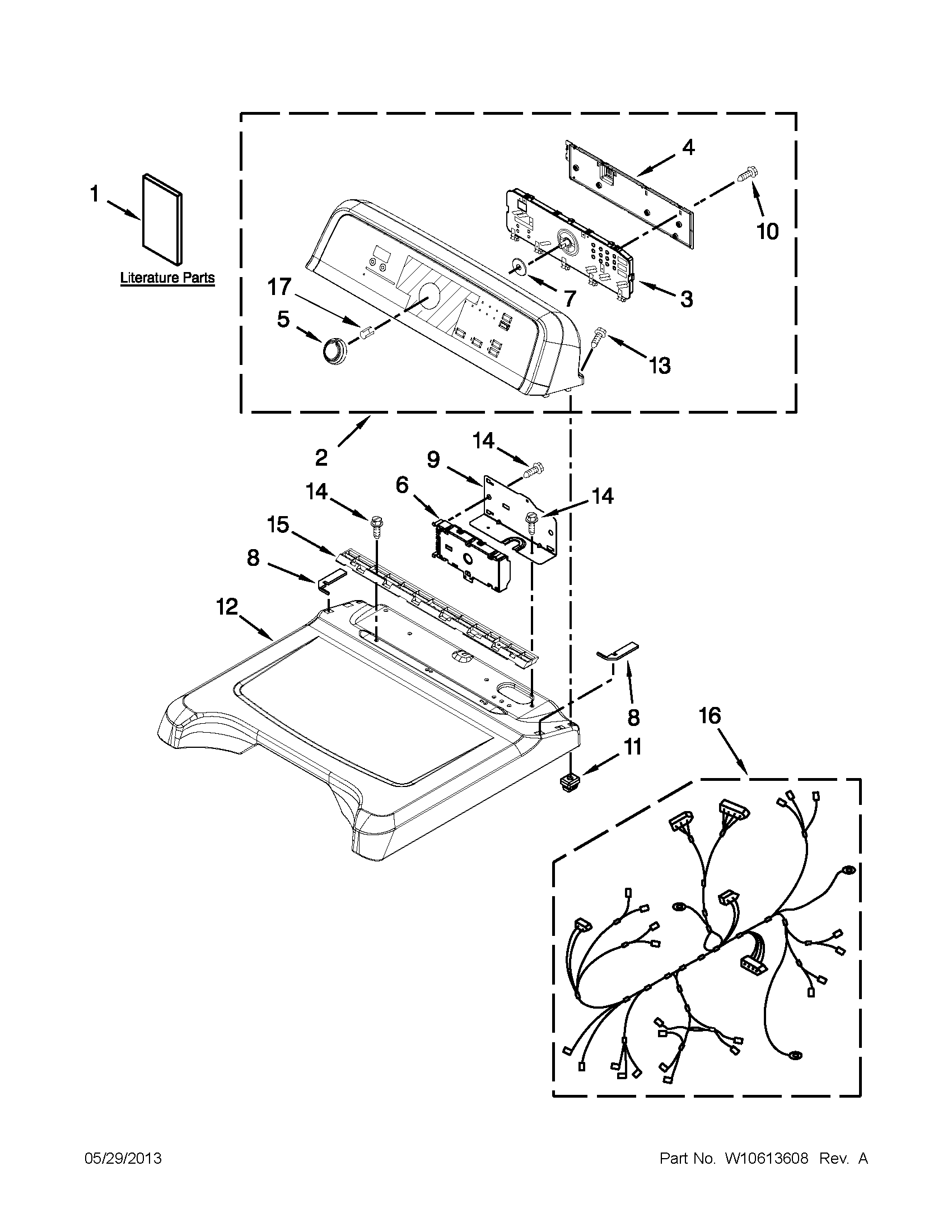 Top and console parts