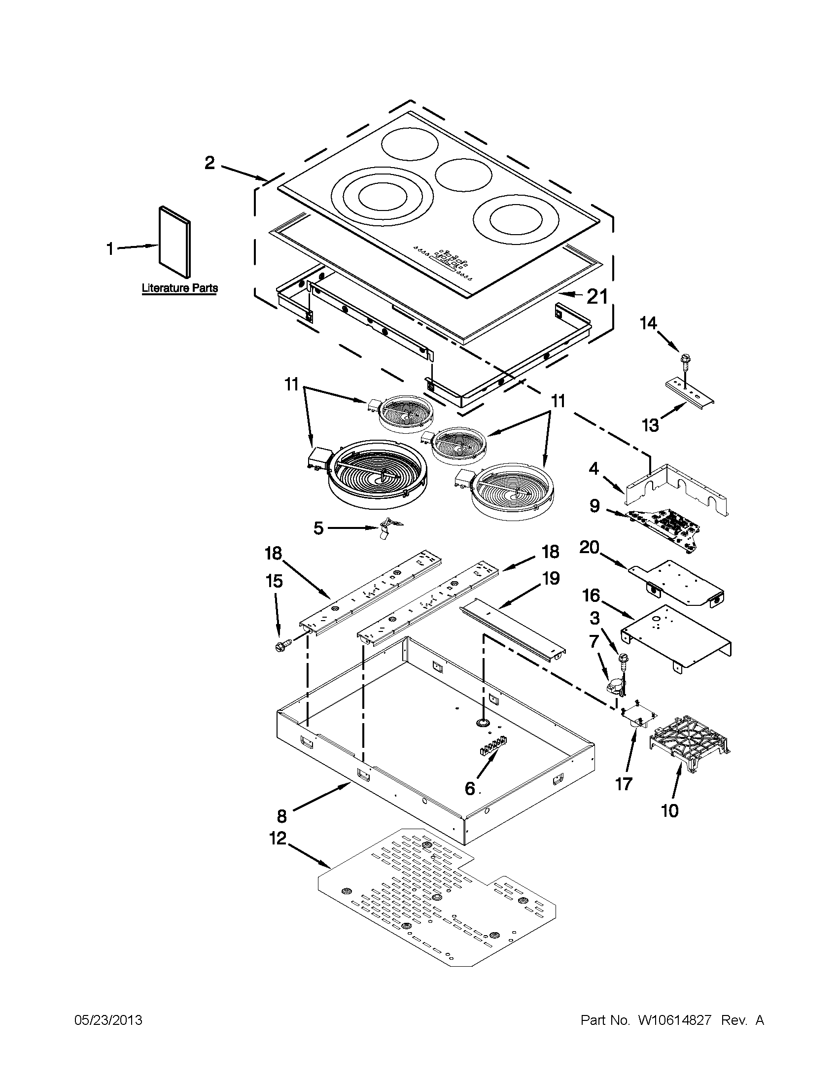 Cooktop parts