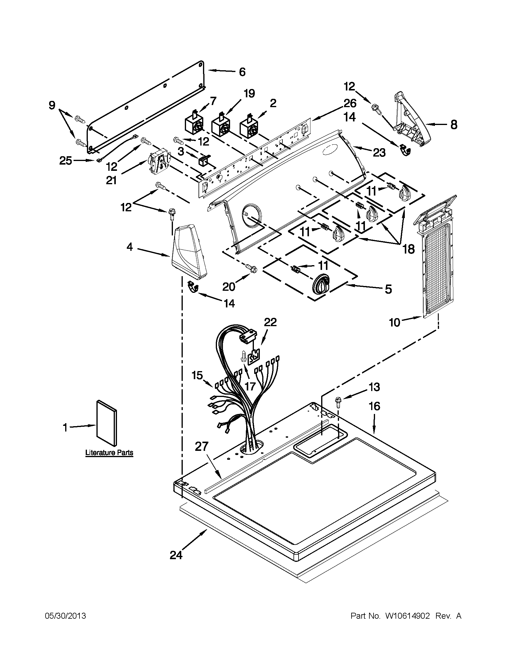 Top and console parts