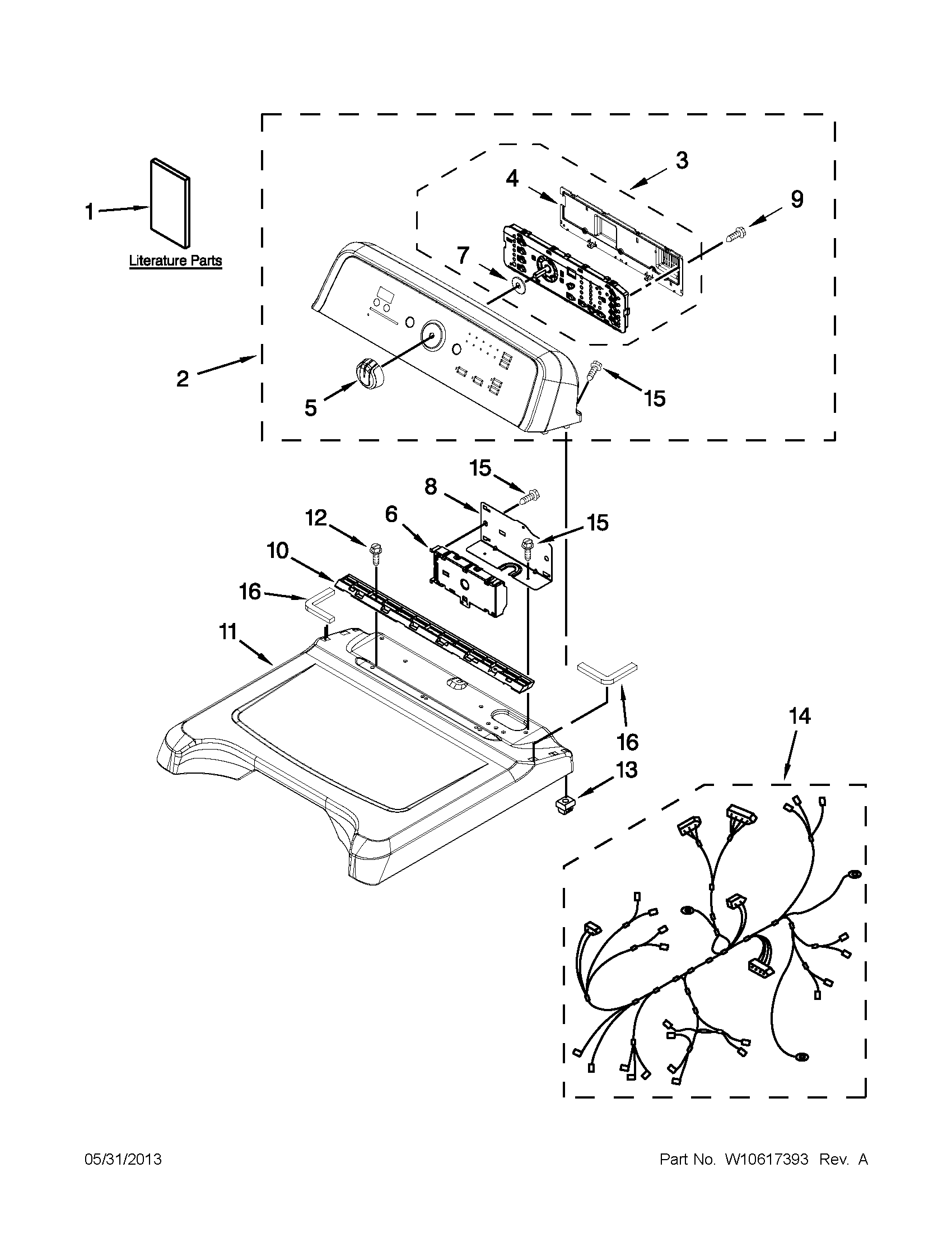 Top and console parts