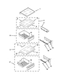 Refrigerator shelf parts