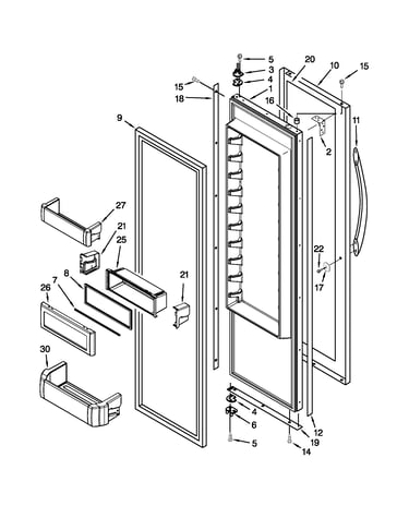 Refrigerator door parts