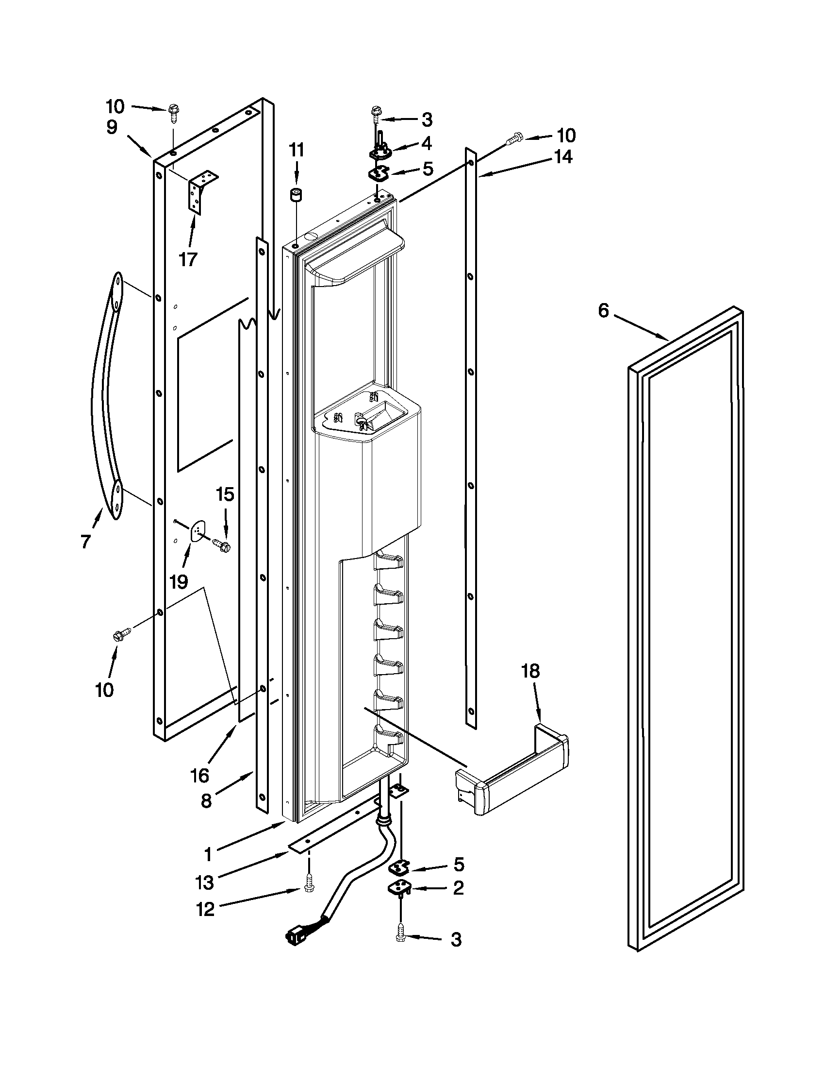 Freezer door parts